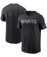 Фото #1 товара Men's Black New Orleans Saints Team Wordmark T-shirt