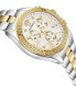 ფოტო #3 პროდუქტის Women's Chronograph Greca Two Tone Bracelet Watch 40mm