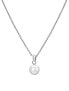 Charming Silver Diamond and Pearl Necklace Diamond Amulets DP895 (Chain, Pendant)