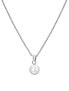 Фото #1 товара Charming Silver Diamond and Pearl Necklace Diamond Amulets DP895 (Chain, Pendant)