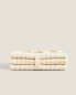 Pack of waffle-knit cotton hand towels (pack of 3)