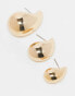 Фото #3 товара Accessorize drop earrings x3 multipack in gold