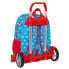 School Rucksack with Wheels Mickey Mouse Clubhouse Fantastic Blue Red 33 x 42 x 14 cm