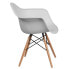 Фото #1 товара Alonza Series White Plastic Chair With Wood Base