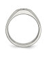 Фото #2 товара Stainless Steel Brushed and Polished with CZ Ring