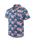 Фото #3 товара Men's Royal Milwaukee Brewers Floral Linen Button-Up Shirt