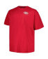 ფოტო #2 პროდუქტის Men's Scarlet Distressed San Francisco 49ers Big and Tall Two-Hit Throwback T-shirt