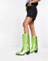 Фото #1 товара Jeffrey Campbell Dagget western boots in metallic green