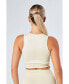 Фото #3 товара Women's Recycled Colour Block Body Fit Racer Crop Top