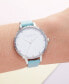 Women's Rainbow Turquoise Leather Strap Watch 34mm