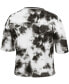 ფოტო #4 პროდუქტის Women's Black and White Toronto Raptors Hardwood Classics Tie-Dye Cropped T-shirt