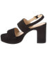 Фото #2 товара Stuart Weitzman Ono Suede Platform Sandal Women's Black 8.5