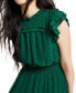 Фото #6 товара Платье CeCe женское с оборками и кружевными рукавами CeCe Swiss Dot Midi