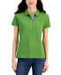 ფოტო #1 პროდუქტის Women's Short-Sleeve Polo-Collar Shirt