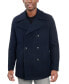 ფოტო #1 პროდუქტის Men's Double-Breasted Wool Blend Peacoat