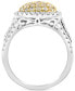 ფოტო #3 პროდუქტის EFFY® White Diamond (3/4 ct. t.w.) & Multicolor Diamond (1-1/4 ct. t.w.) Statement Ring in 14k Two-Tone Gold