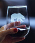 Фото #2 товара Bear Silhouette Rustic Cabin Gifts Stem Less Wine Glass, 17 oz