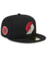 Фото #1 товара Men's Black Portland Trail Blazers 2023/24 City Edition Alternate 59FIFTY Fitted Hat