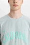 Erkek T-shirt Mint Yeşili B9002ax/gn1093