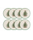 Фото #1 товара Christmas Tree Dinner Plates, Set of 8