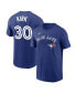 Фото #1 товара Men's Alejandro Kirk Royal Toronto Blue Jays Player Name and Number T-shirt