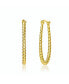 ფოტო #1 პროდუქტის 14K Gold Plated "U" Large Hoop Earrings