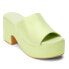 Фото #4 товара BEACH by Matisse Terry Metallic Platform Womens Green Casual Sandals TERRY-339