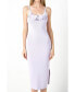 ფოტო #1 პროდუქტის Women's Mixed 3D Flower Knit Midi Dress