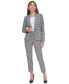 Фото #5 товара Women's Gingham One-Button Blazer