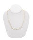 Graduated Cubic Zirconia Tennis Necklace In Silver Plate or Gold Plate