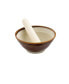 Фото #1 товара Suribachi Set, Ceramic Mortar Bowl with Maple Wood Pestle