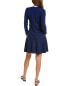 Фото #2 товара Sofiacashmere Drop-Waist Cashmere Flare Dress Women's Blue Xs