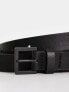 Фото #4 товара ASOS DESIGN smart faux leather skinny belt with matte black buckle in black