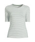 ფოტო #2 პროდუქტის Plus Size Lightweight Jersey Skimming Elbow Sleeve Crew Neck T-shirt