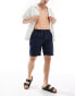 Brave Soul lightweight cotton elasticated waist shorts in navy