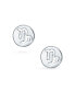 ფოტო #3 პროდუქტის Mini Dainty Circle Celestial 12 Constellation Tiny Astrology Horoscope Zodiac Stud Earrings For Women .925 Sterling Silver 12 Birthday Months