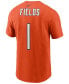 Фото #2 товара Men's Justin Fields Orange Chicago Bears 2021 NFL Draft First Round Pick Player Name and Number T-shirt