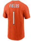 Men's Justin Fields Orange Chicago Bears 2021 NFL Draft First Round Pick Player Name and Number T-shirt