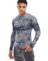 Фото #4 товара ASOS DESIGN muscle fit long sleeve t-shirt in leopard print