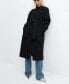 Фото #3 товара Women's Wide Lapel Wool-Blend Coat