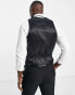 Noak premium wool-rich skinny suit waistcoat in black Chest 46 Regular - фото #4