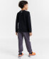 Toddler & Little Boys 2-Pc. Touchdown Logo Graphic Performance T-Shirt & Brushed Fleece Joggers Set Черный, 4T - фото #3