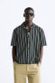 Striped cotton - linen shirt