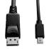 Фото #2 товара V7 Black Video Cable Mini DisplayPort Male to DisplayPort Male 1m 3.3ft - 1 m - Mini DisplayPort - DisplayPort - Male - Male - Black