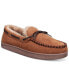 Фото #1 товара Men's Faux-Suede Moccasin Slippers with Faux-Fur Lining, Created for Macy's