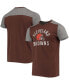 Фото #1 товара Men's Brown, Gray Cleveland Browns Field Goal Slub T-shirt