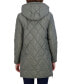 Фото #2 товара Women's Junior's 3/4 Quilted Jacket with Hood