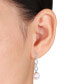 ფოტო #2 პროდუქტის Cultured South Sea Pearl (10mm) & Diamond (1/2 ct. t.w.) Infinity Linear Drop Earrings in 14k Gold
