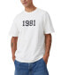 Фото #1 товара Men's Loose Fit College T-Shirt