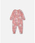 Фото #2 товара Baby Girls Baby Organic Cotton One Piece Pajama Old Pink Printed Roses